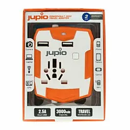 JUPIO ADAPTADOR DE VIAJE+POWER BANK 3000 Envío Inmediato