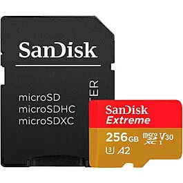 SANDISK TARJETA EXTREME MICRO SDXC UHS-I 256GB-190MB/s + ADAPTADOR SD Económico