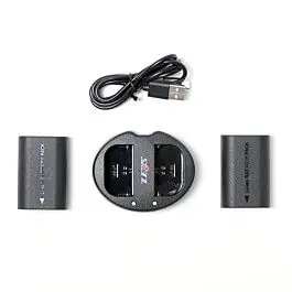 Entrega Rápida ZEUS CARGADOR DUAL CANON +2 BATERIAS LP-E6