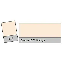 LEE FILTRO ROLL 1/4 C.T. ORANGE 206 762X122 No Te Lo Pierdas