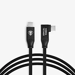 COBRA TETHER CABLE USB-C A USB-C ANGULO RECTO 5M NEGRO Súper Precio