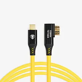No Te Lo Pierdas COBRA TETHER CABLE USB-C A MICRO-B ANGULO RECTO 10M AMARILLO