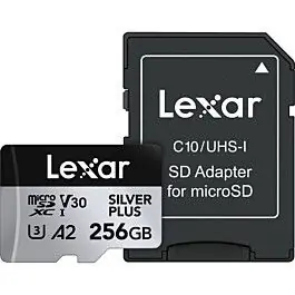 LEXAR MICRO SDXC SILVER PLUS UHS-1 256GB V30 TARJETA MEMORIA + ADAPTADOR Imprescindible (Must-Have)