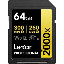 Solo Hoy LEXAR SDXC 2000X UHS-II V90 64GB TARJETA MEMORIA