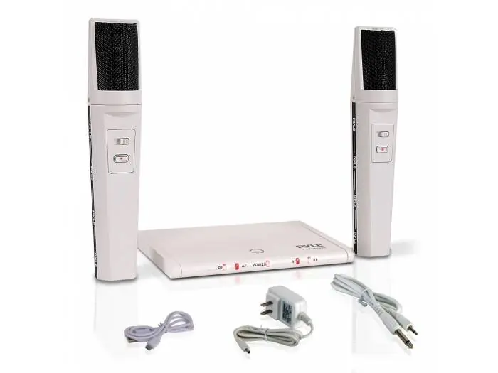 Promoción Pyle PDWM2232 Sistema de micrófono inalámbrico UHF - Incluye (2) micrófonos de mano con batería recargable USB, frecuencia fija