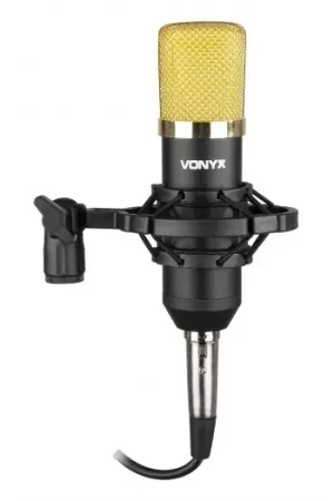 Certificado Vonyx CM400 Microfono de estudio de condensador negro/oro 173404