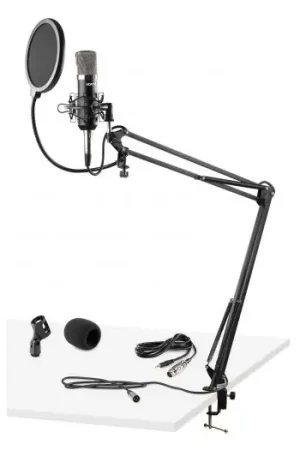 Vonyx CMS400 Conjunto Estudio / Micro de condensor con soporte y paravientos 173503 No Te Lo Pierdas