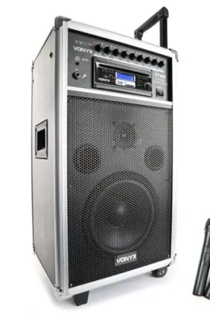 Vonyx ST100 MK2 Sistema de Sonido Portátil 8" Bluetooth/CD/MP3 Promoción Exclusiva