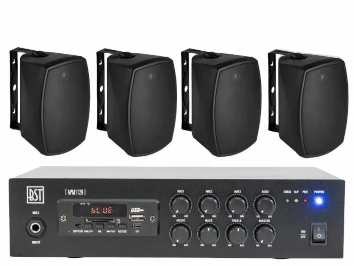 A Buen Precio EQUIPO DE SONIDO COOPERBLACK 100v HILO MUSICAL- 4 altavoces 6.5 pulgadas