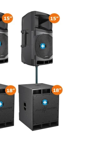 Económico DENVER POWER DISCOSHOW 7200W -EQUIPO DE SONIDO 2X15" + 2 xSUB 18"