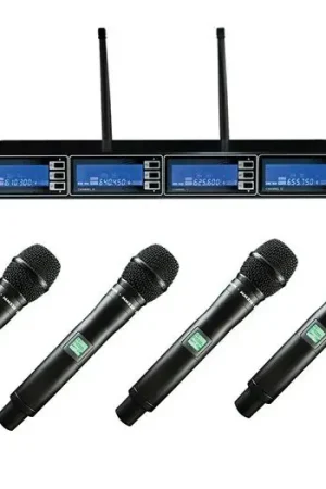 Últimas Unidades MARK MR 4200/1 Sistema inalámbrico cuádruple con 4 micrófonos de mano./h3ppMR 4200 /2 es un sistema de microfonía inalámbrica Di