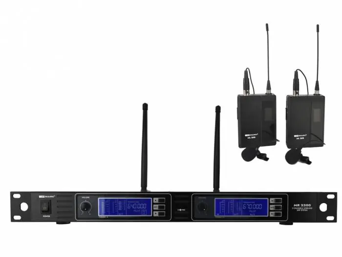 Precio Bajo MARK MR 2200/2 Sistema inalámbrico Diversity con 2 micrófonos de solapa.