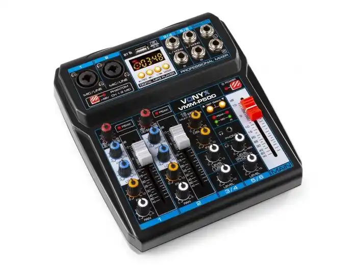 Ordenar Ahora Mismo Vonyx VMM-P500 Mezclador Directo 4Canales con DSP, USB y reproductor MP3/BT 172580