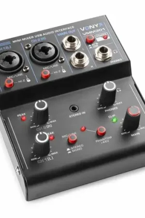 Vonyx VMM301 Mezclador 3 canales con USB Audio Interface172642 Precio Económico