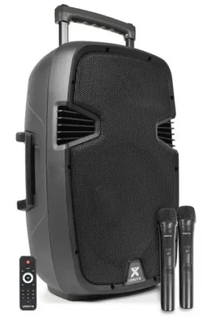 Vonyx SPJ-PA912 Bafle Movil activo ABS 12" 2 micros UHF/BT/USB/MP3 170075 Mejor Precio