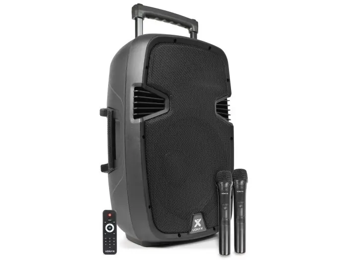 Vonyx SPJ-PA912 Bafle Movil activo ABS 12" 2 micros UHF/BT/USB/MP3 170075 Mejor Precio