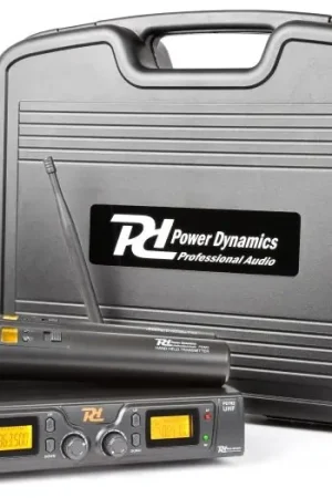 Novedad Power Dynamics PD782 Microfono Inalambrico UHF 2x 8 Canales con 2 Micrófonos 179196