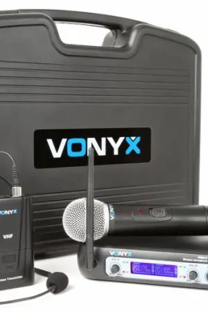Mejor Precio Vonyx WM512C Combi System Wireless VHF 2 canales con la computadora de mano, de Bodypack y Display