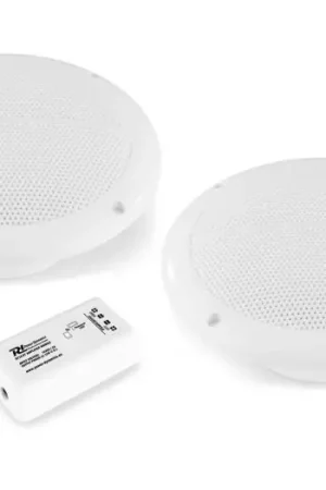 Última Versión Power Dynamics BT10SET Amplificador estereo compacto BT con altavoces de techo 5" 952506