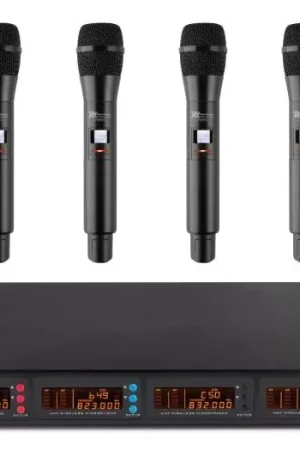 Power Dynamics PD504H Microfono inalamabrico de 4x 50 canales con 4 microfonos de mano 179004 Barato
