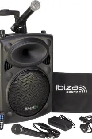 IBIZA SOUND 10'' PORTABLE KARAOKE SET +VHF -BT Directo De Fábrica