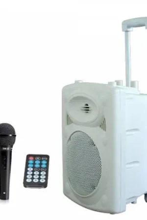 Últimas Unidades IBIZA SOUND PORT8VHF-BT-WH, Altavoz Portatil 8 Pulgadas, 400 W, Blanco