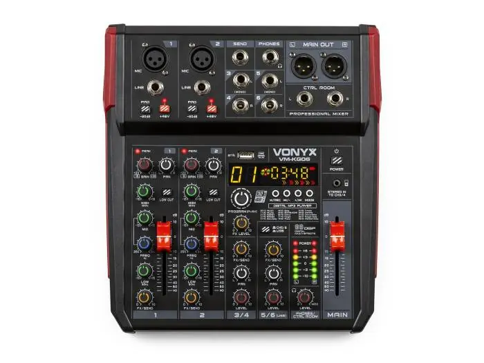 VONYX VM-KG06 Mezclador 6 canales BT/DSP/USB grabación Oferta De Temporada