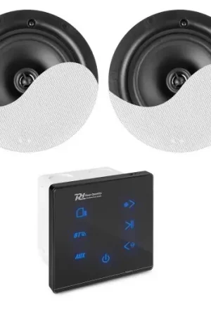 Power Dynamics Powerline A50BSet Conjunto amplificador para empotrar en pared con 2 altavoces de techo 952458 A Buen Precio