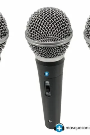 Stock Limitado Pack 3 micrófonos dinámicos cardioides Seven SVMK10 (x3) con cables