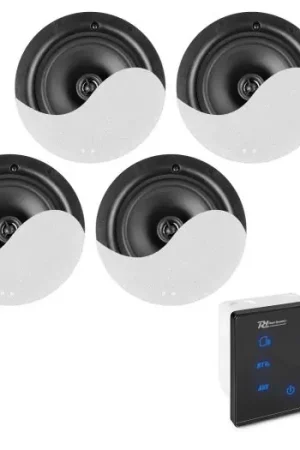 Power Dynamics Powerline A100BSet Conjunto amplificador para empotrar en pared con 4 altavoces de techo 952460 Entrega Rápida