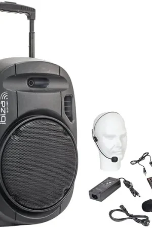 Precio Reducido IBIZA SOUND 12'' PORTABLE PA SYSTEM/2 UHF MIC/USB-MP3/VOX, BLUETOOTH, TWS PORT12UHF-MKII-TWS