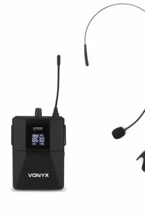 Vonyx WM55B Micrófono de petaca inalámbrico UHF plug-and-play179202 Ordena Ya