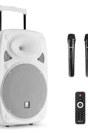 Vonyx Verve46 Altavoz autoamplificado portátil Bluetooth 1000W, Blanco Envío Gratis