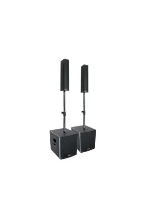 Disponible Ahora MARK SET MK BIGMAN 1000 A BLACKSistema amplificado 1000 W - 2 Subs Woofer 12" + 2 satélites 4 x Woofer 4"