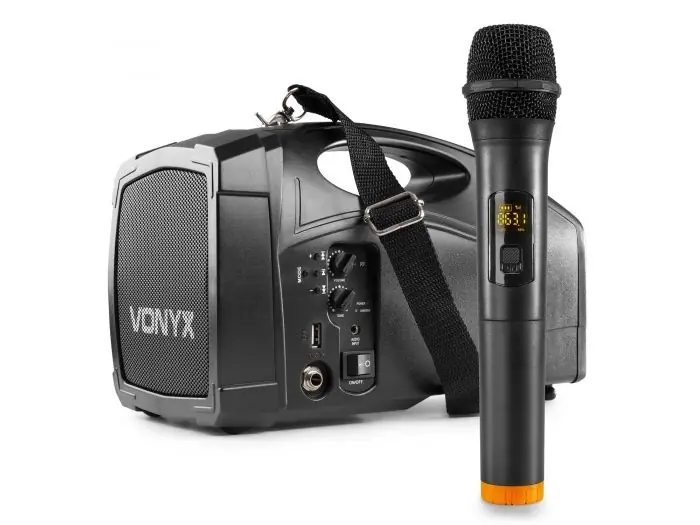 Certificado Vonyx ST014 Megafono con micro inalambrico y bateria UHF 178866