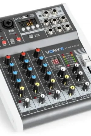 Vonyx VMM-K402 Mezclador de directo 4 canales con DSP 172585 Promoción