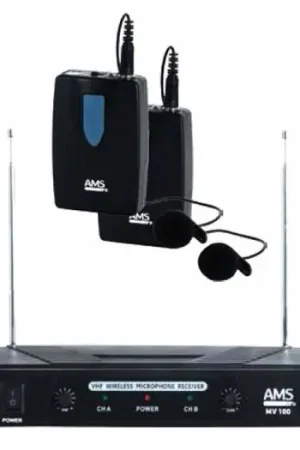 Oferta Especial AMS MV 100 LV Sistema inalámbrico VHF de 2 canales