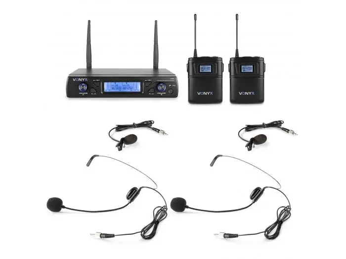 Vonyx WM62B Micrófono inalámbrico UHF 16Ch con 2 petacas 179264 Gran Oferta
