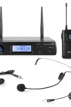 Popular Vonyx WM61B Micrófono inalámbrico UHF 16Ch con petaca transmisora 179261