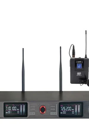 AMS MU 205 LV Sistema inalámbrico UHF de 2 canales/h3ppMU 205 LV es un sistema inalámbrico para la banda UHF. Consta de 2 cana Más Vendido