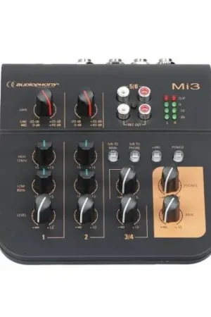 AUDIOPHONY Mi3 MESA DE MEZCLAS 3CH 2 MIC + 1 ESTÃREO Favorito De Clientes