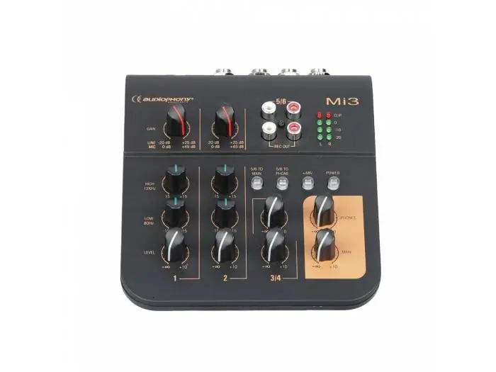 AUDIOPHONY Mi3 MESA DE MEZCLAS 3CH 2 MIC + 1 ESTÃREO Favorito De Clientes