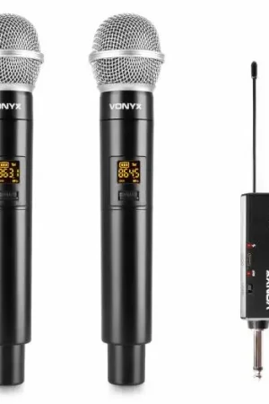 Más Vendido Vonyx WM552 Micrófono inalámbrico UHF dual Plug-and-Play179211
