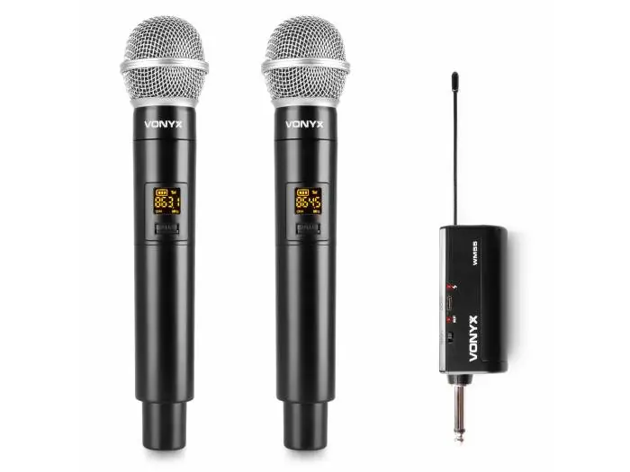 Más Vendido Vonyx WM552 Micrófono inalámbrico UHF dual Plug-and-Play179211