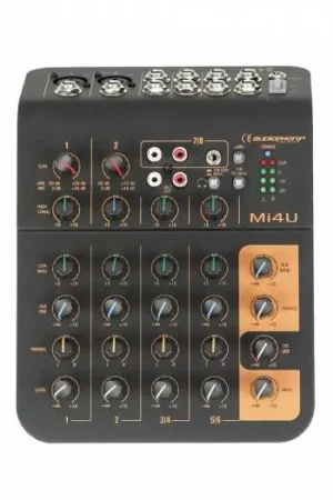 Precio De Oferta AUDIOPHONY Mi4U MESA DE MEZCLAS USB 4CH 2 MIC + 2 ESTÃREO + 1 AUX
