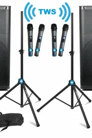 Equipo de sonido Gold Beach - 2000w de Potencia Maxima - Bluetooth Estereo Alta Calidad