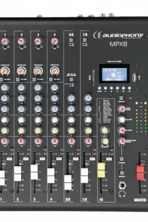 Precio De Fábrica AUDIOPHONY MPX-8 MESA DE MEZCLAS 8CH DSP / USB / SD / BT