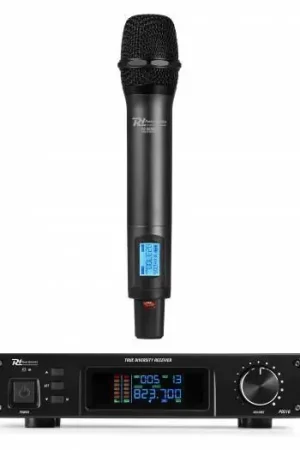 Compra Ahora Power Dynamics PD210 Micrófono inalámbrico de mano UHF 160-Canales, sistema True Diversity