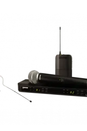 SHURE BLX1288E/MX53 H8E Combo inalámbrico SM58 y MX153 Diadema. 518-542MHz. Venta Final