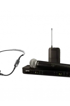 Últimas Unidades SHURE BLX1288E/SM35 H8E Combo inalámbrico SM58 y SM35 Diadema. 518-542MHz.